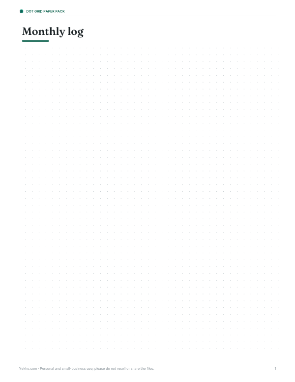 Preview of Printable Bullet Journal Pages